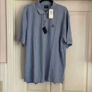 Izod Silk Wash Polo Shirt X-Large NWT NEW Cotton Blue